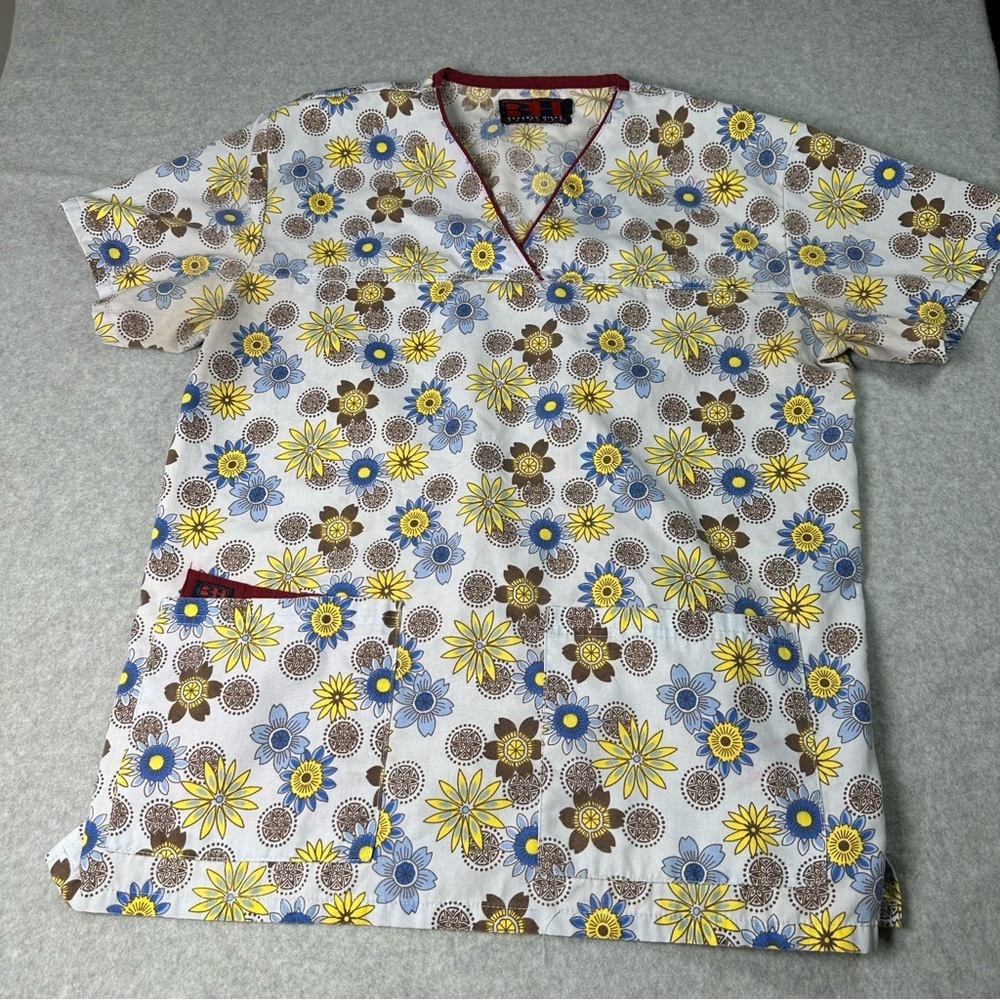 Beverly Hills Uniforms Women's M Short Sleeve Scrub‎ Top